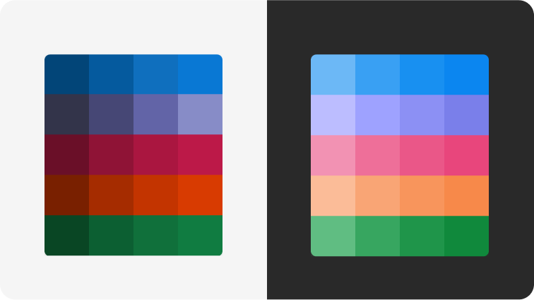 Shared colour palette