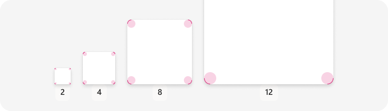 Corner-radius tokens