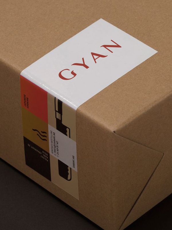 Brand applied to packaging